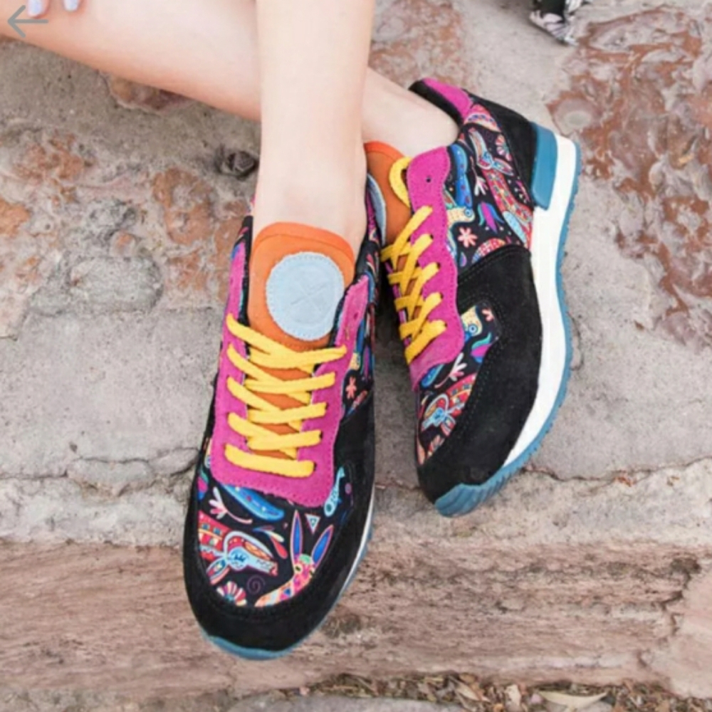 Womens Size 13 Inkkas Zocalo Jogger Colorful art Sneaker Shoes Running
